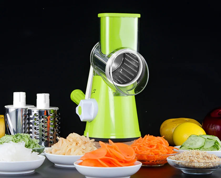 3-in-1 Multi-functional Manual Slicer Vegetable Cutter Vegetable Grater with 3 Inner Adjustable Blades