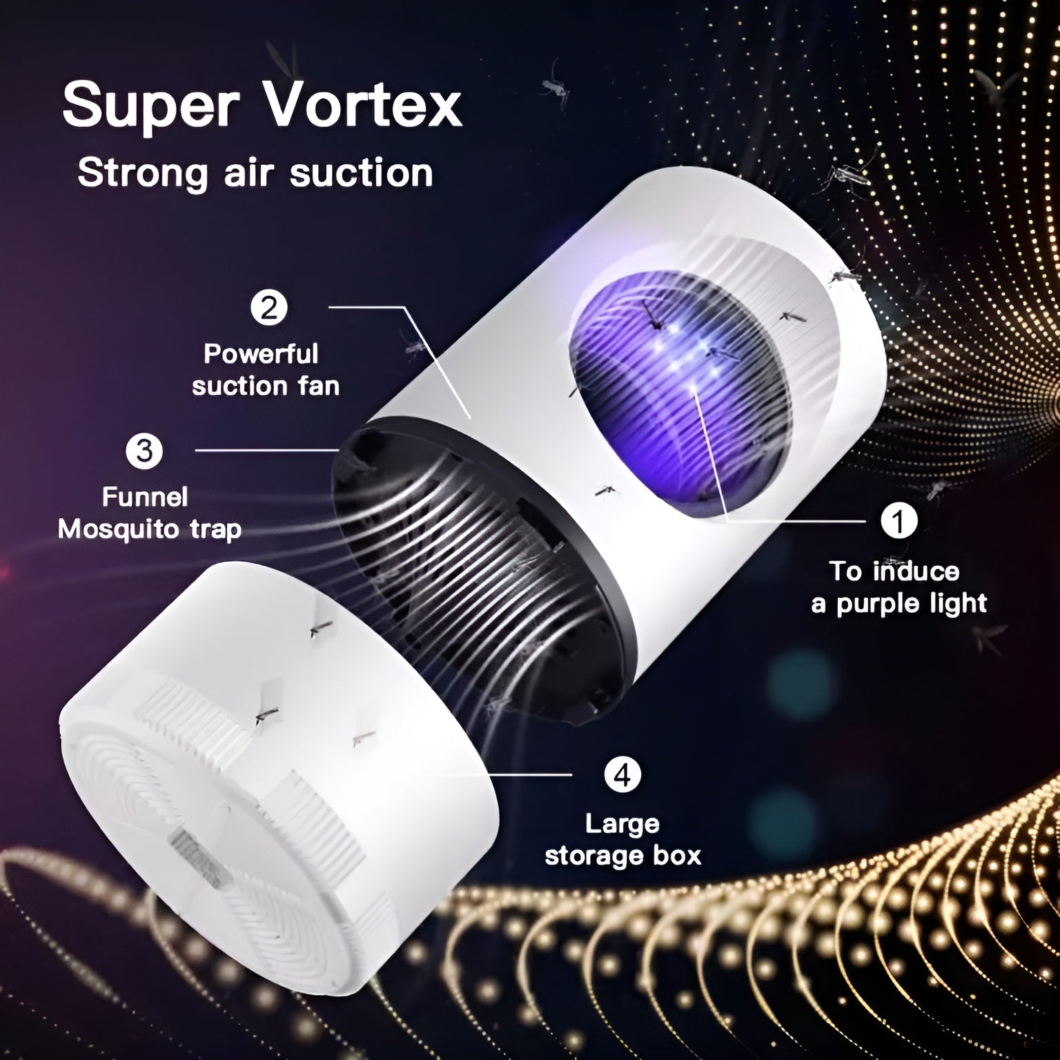 Portable USB Mosquito Killer Lamp Safe Silent & Chemical-Free