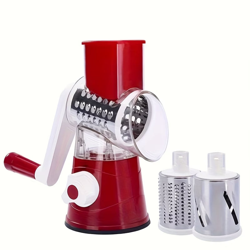 3-in-1 Multi-functional Manual Slicer Vegetable Cutter Vegetable Grater with 3 Inner Adjustable Blades