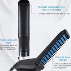 Hair & Beard Straightener Comb for Men  Multifunction Electric Hair & Beard Styling Brush