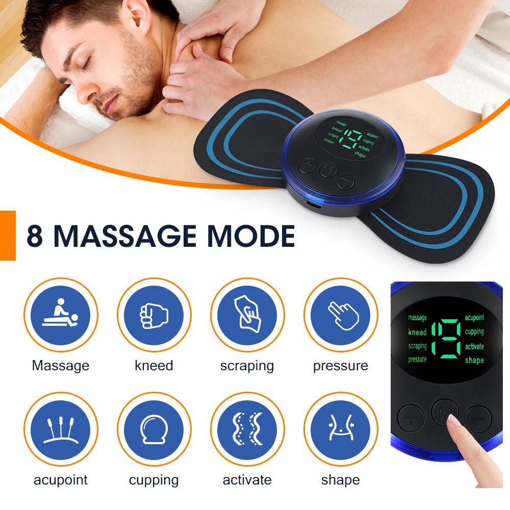 EMS Butterfly Portable Neck Massager  Mini Full-Body Muscle Relaxer
