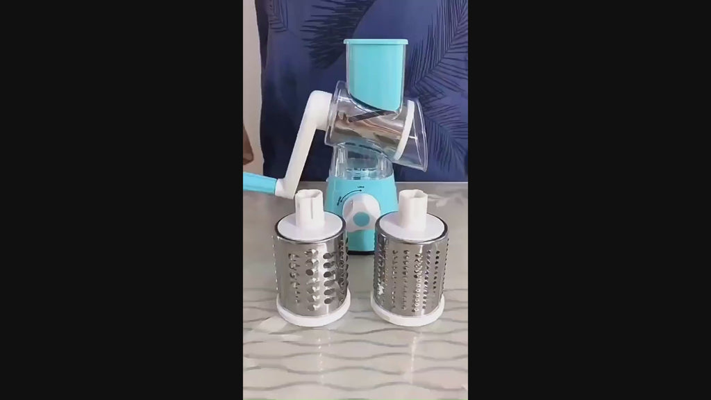 3-in-1 Multi-functional Manual Slicer Vegetable Cutter Vegetable Grater with 3 Inner Adjustable Blades