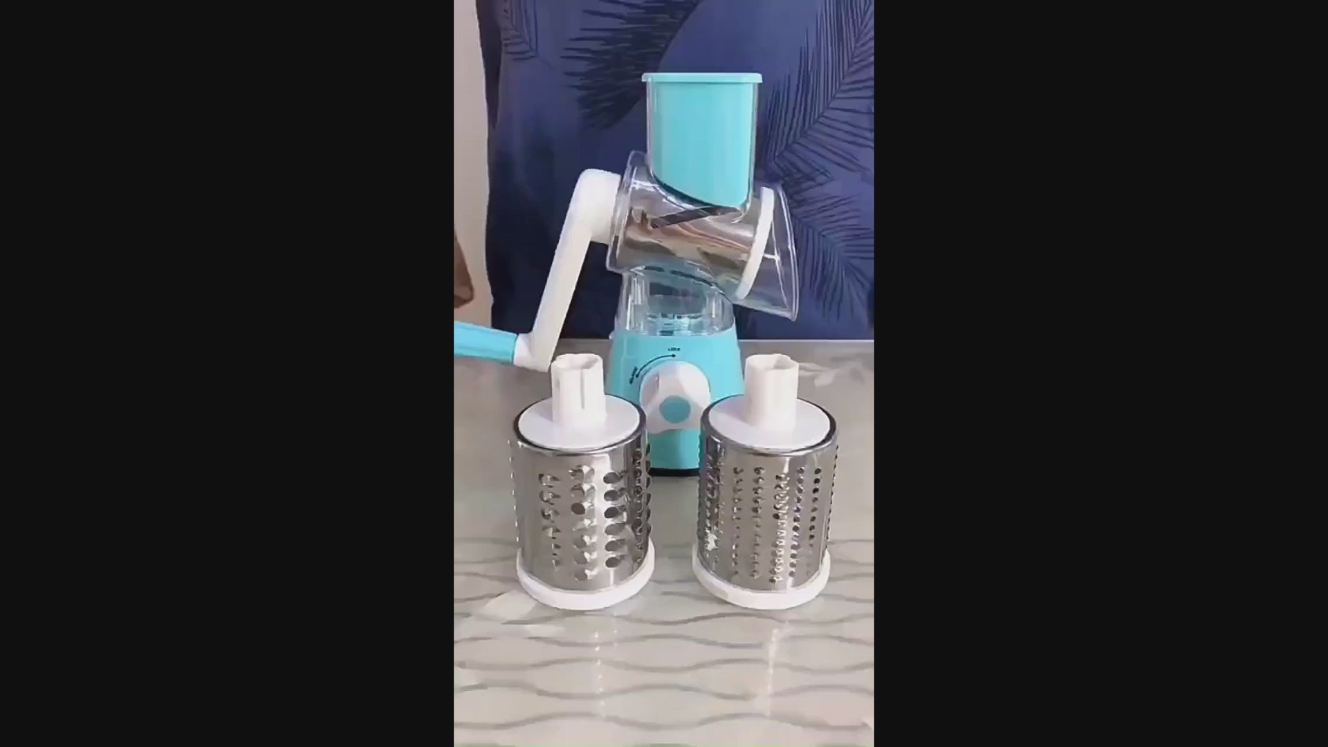 3-in-1 Multi-functional Manual Slicer Vegetable Cutter Vegetable Grater with 3 Inner Adjustable Blades